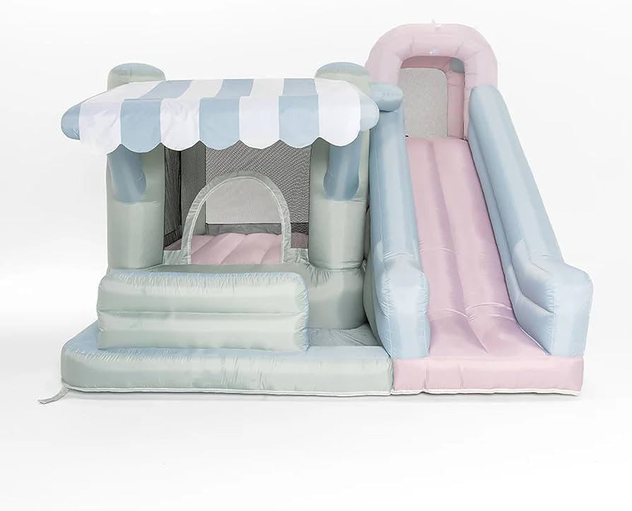 PLAYSMOL Market Splash Water Slide Bounce House, Inflatable Water Slide with Climbing Wall & Spri... | Amazon (US)