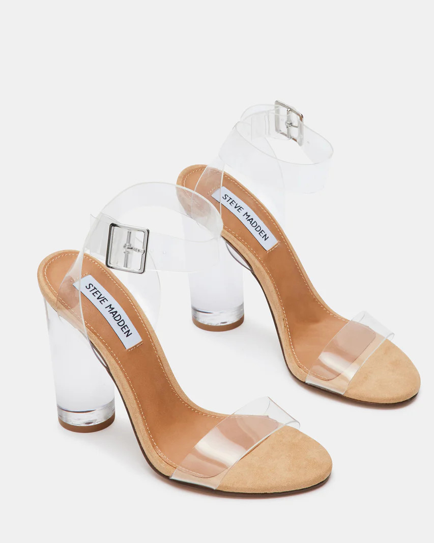 CLEARER Clear Heels | Women's Clear Block Heel | Steve Madden (US)