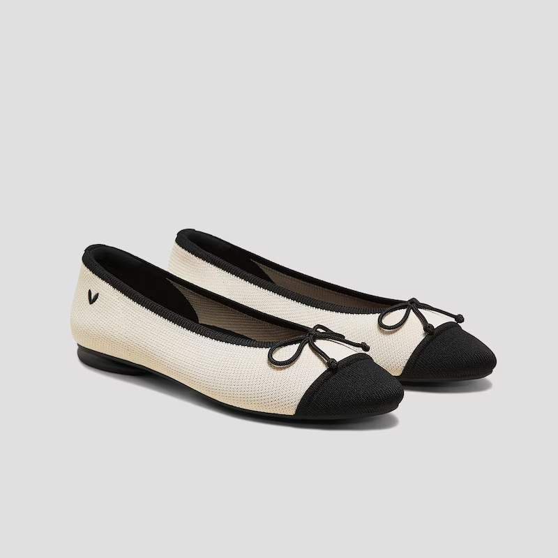 Almond-Toe Bow Flats (Tiana) | VIVAIA