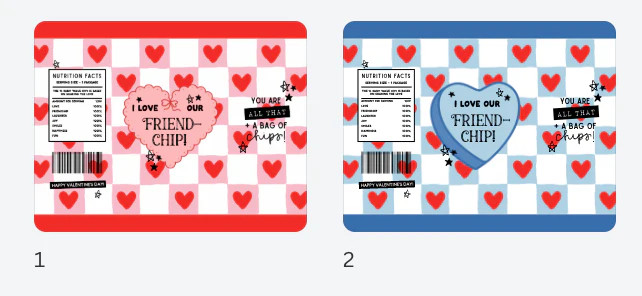 Chip Bag Valentine | printable Valentine | The Letter Vee