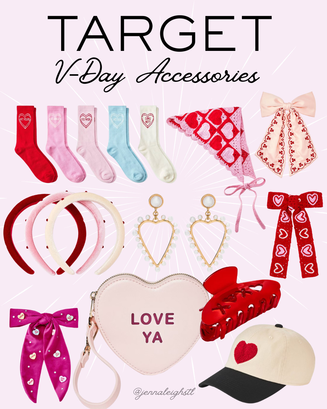 Target has adorable Valentine’s Day accessories right now. Perfect for gifting or adding festive touches to your outfits. 

 #LTKSeasonal #LTKMidsize #LTKFindsUnder50