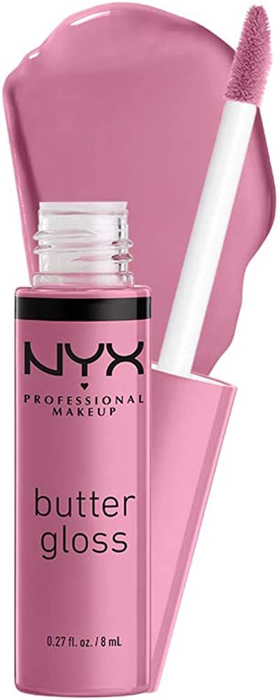 NYX PROFESSIONAL MAKEUP Butter Gloss, Non-Sticky Lip Gloss - Eclair (Pink) | Amazon (US)