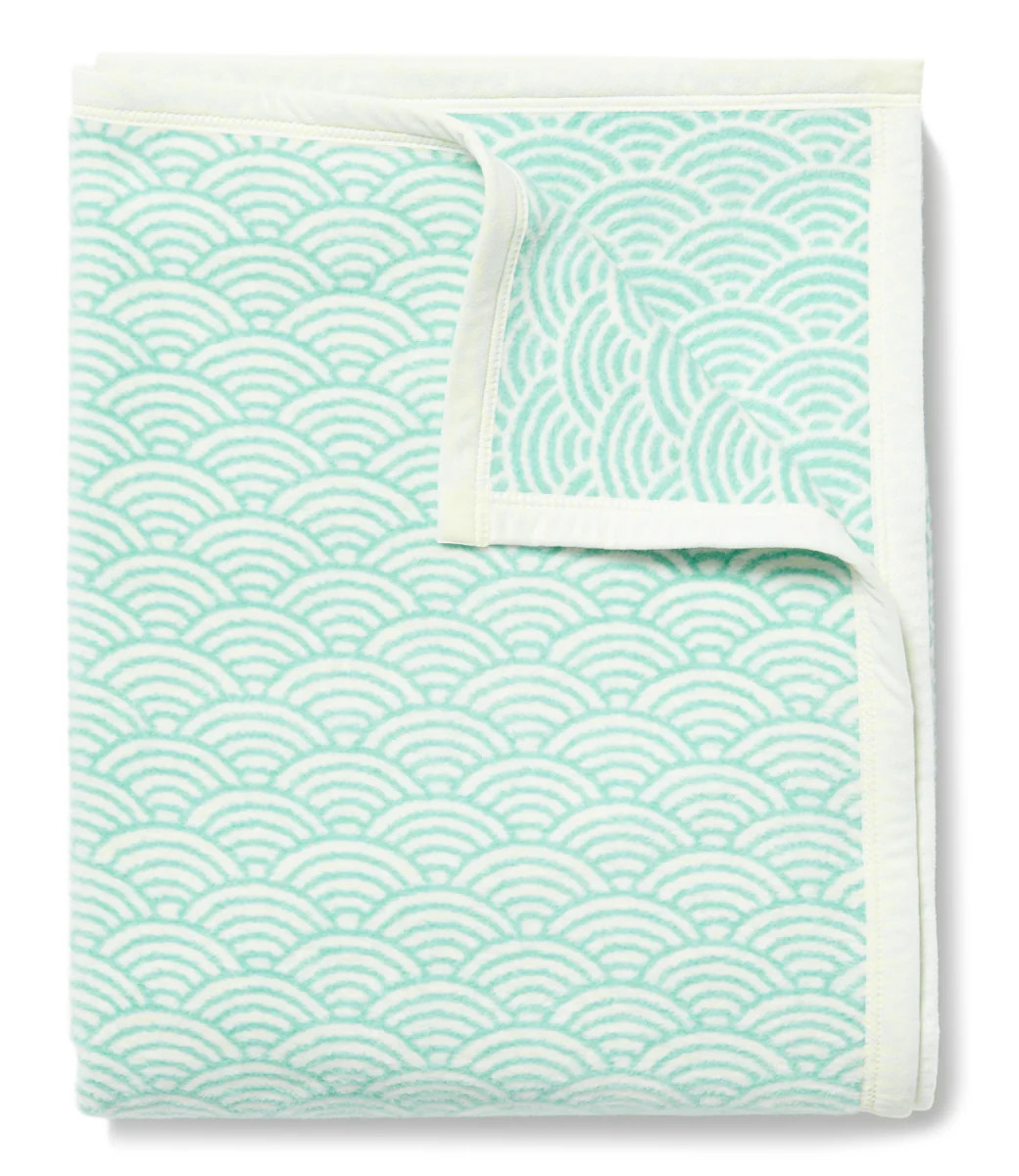 Brewster Scallops Turquoise Blanket | ChappyWrap