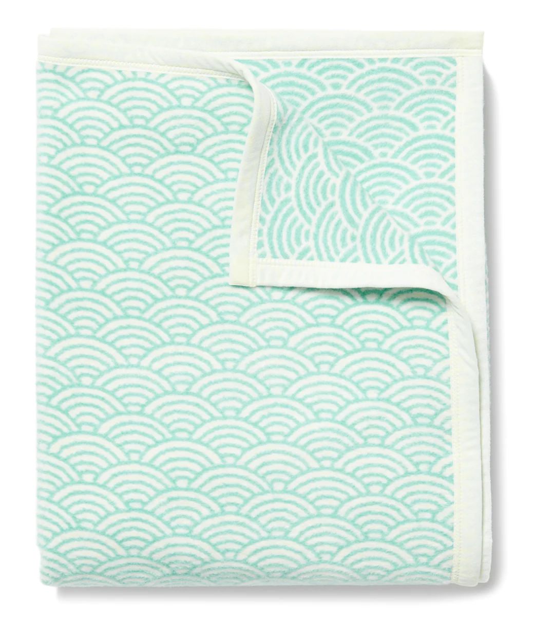 Brewster Scallops Turquoise Blanket | ChappyWrap