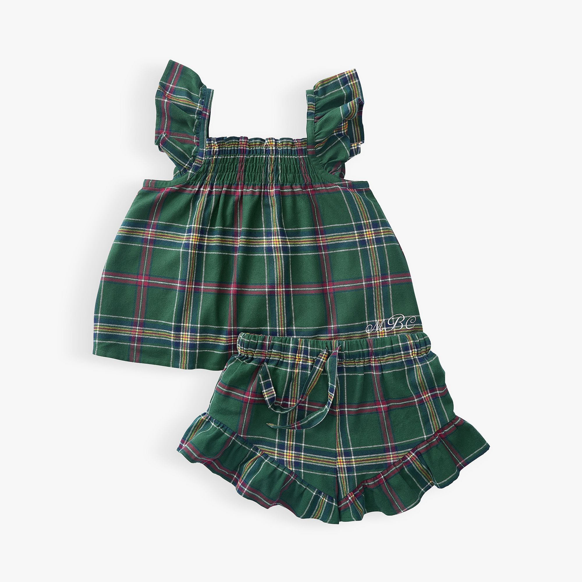 Hill House Home Festive Tartan Flannel Short Pajama Set | Pottery Barn Teen
