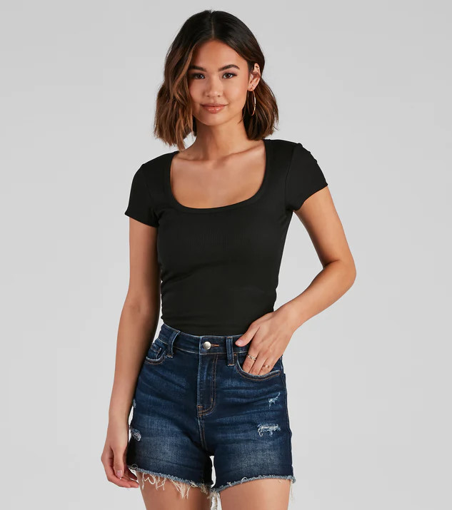 Simple Staple Ribbed Knit Top | Windsor Stores