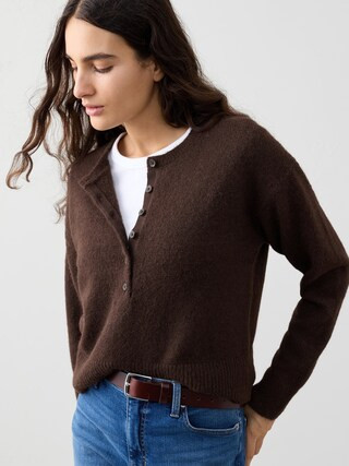 Henley Brushed Pullover Sweater | Banana Republic Factory