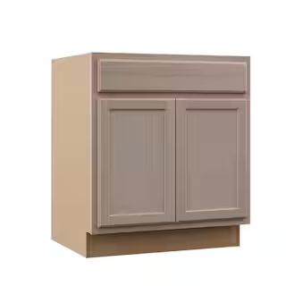 Hampton Bay 30 in. W x 24 in. D x 34.5 in. H Assembled Base Kitchen Cabinet in Unfinished with Re... | The Home Depot
