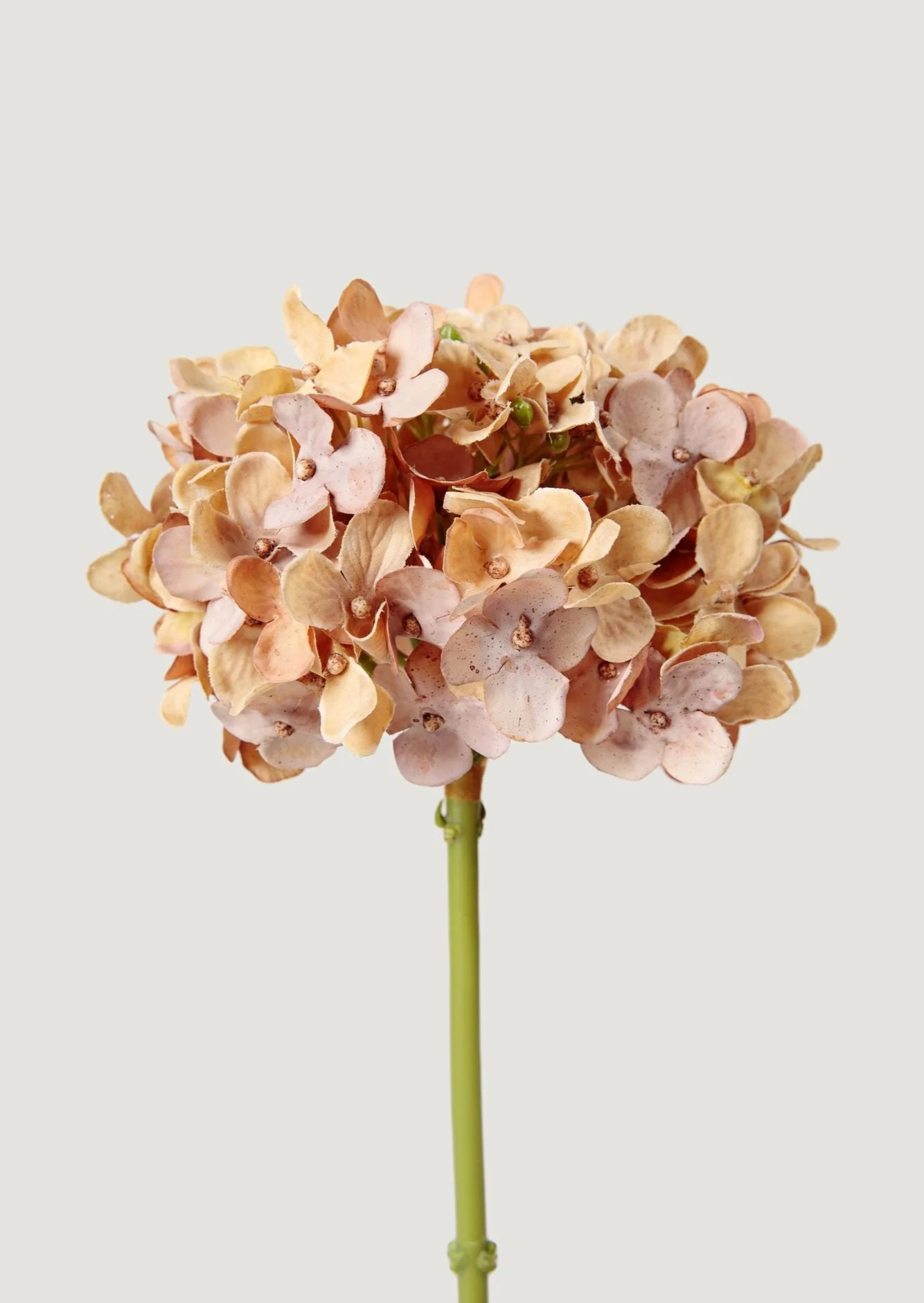 Fake Dried Look Hydrangea in Rosy Taupe - 18" | Afloral