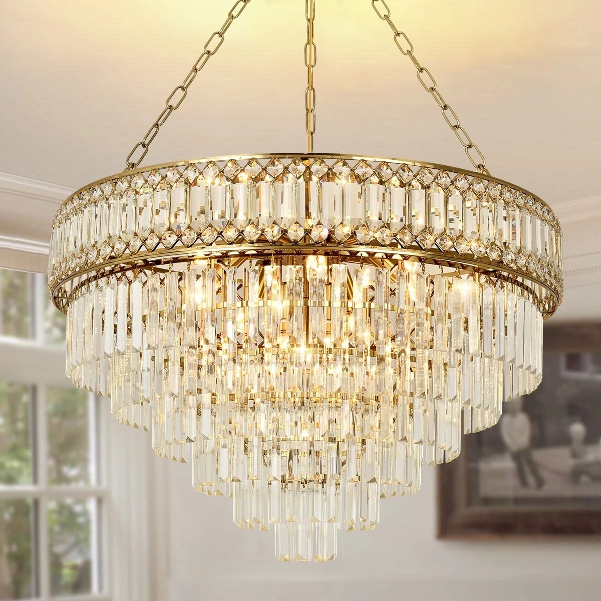 The 15-Light Adjustable Crystal Chandelier in a Copper Finish brings glamorous, versatile lighting to the home with sparkling crystal details, an adjustable height, and three-color switchable lighting. Its sloped-ceiling compatibility makes it a beautiful choice for dining rooms, foyers, staircases, and living spaces. Under $300.

Ideas:

* crystal chandelier
* luxury home décor
* statement lighting
* dining room lighting
* glam interiors

Keywords:

* crystal chandelier
* 15 light chandelier
* adjustable chandelier
* copper chandelier
* luxury chandelier
* dining room chandelier
* foyer chandelier
* staircase chandelier
* sloped ceiling chandelier
* modern chandelier
* statement lighting
* glam home décor
* luxury home lighting
* elegant lighting
* chandelier lighting

#LTKSaleAlert #LTKHome #LTKSeasonal