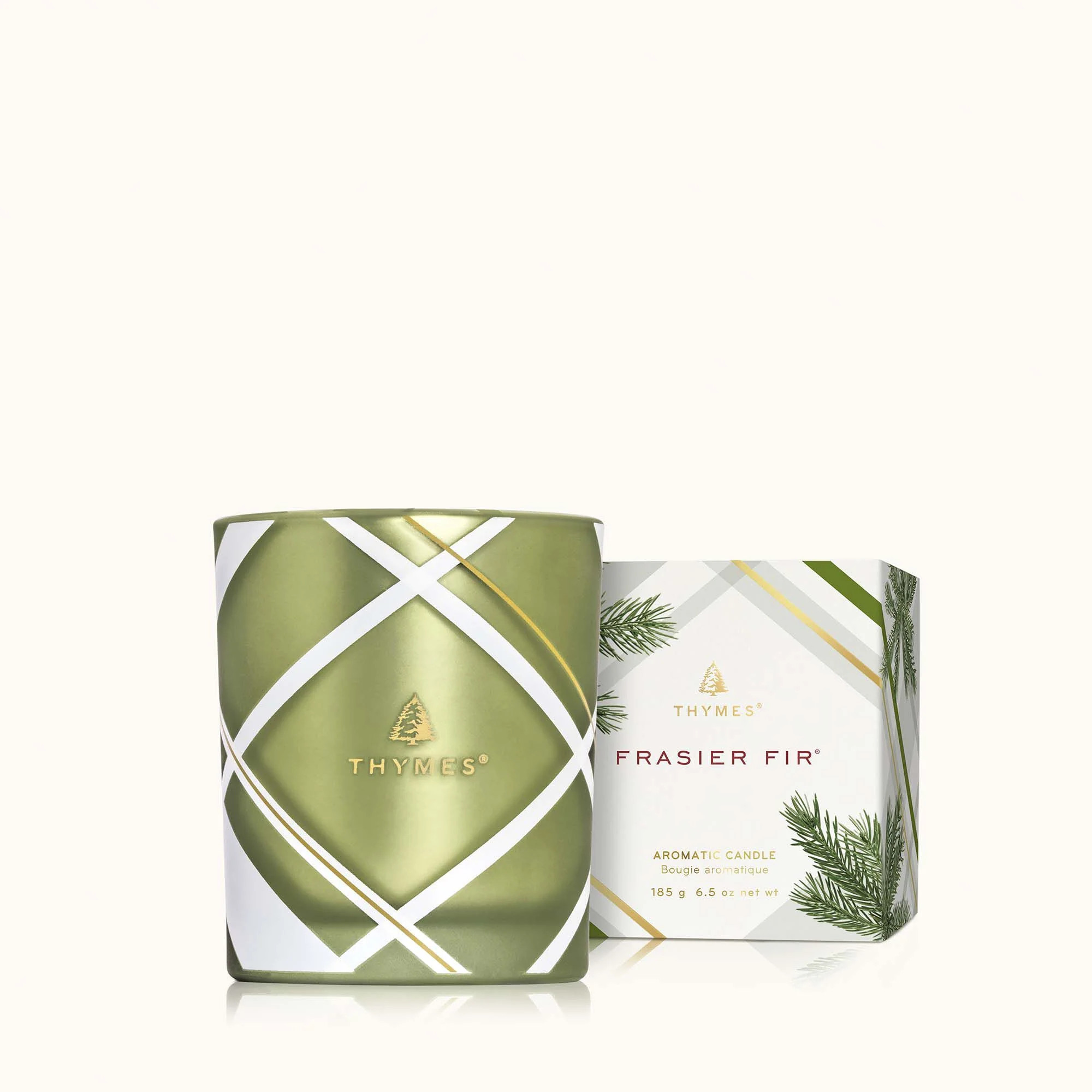 Frasier Fir® Frosted Plaid 6.5 oz Poured Candle | Thymes