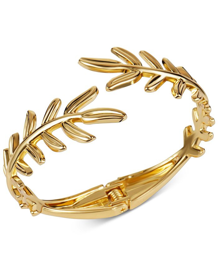 Charter Club Gold-Tone Leaf Cuff Bracelet, Created for Macy's & Reviews - Bracelets - Jewelry & W... | Macys (US)