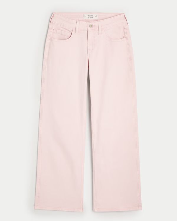 Low-Rise Light Pink Baggy Jeans | Hollister (US)