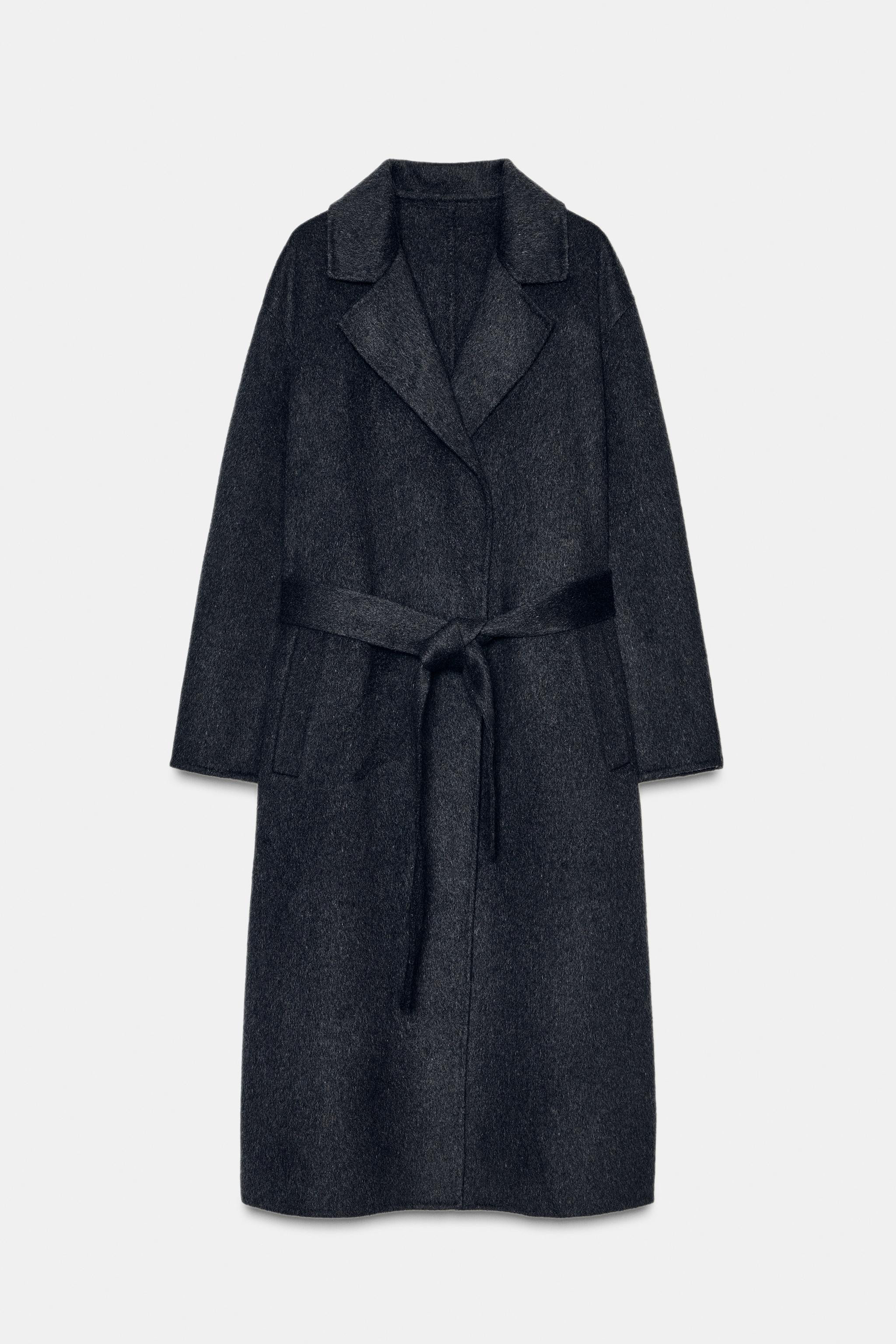 LONG WOOL COAT WITH BELT | Zara US