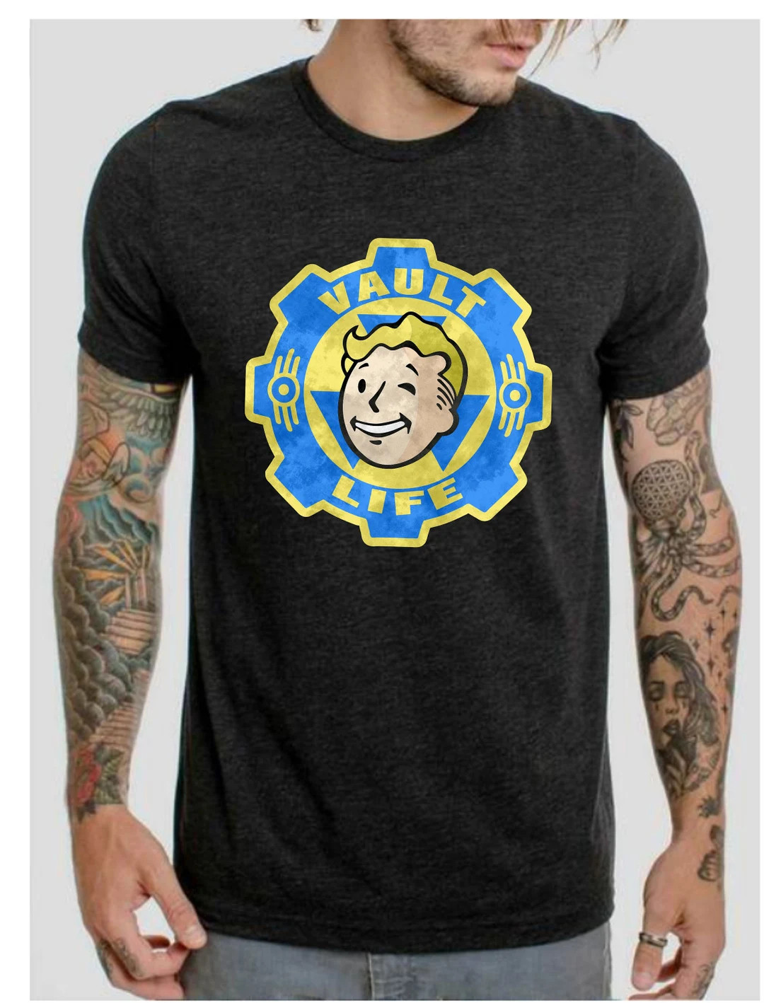 Fallout Vault Life Gamer Shirt, Fallout Vault Boy, Pip Boy Vintage Look Shirt, Retro Look Fallout... | Etsy (US)