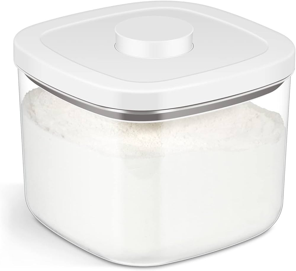 TBMAXS Airtight Rice Container 10 Lbs, Clear Plastic Food Storage Container Bin For Flour Sugar, ... | Amazon (US)