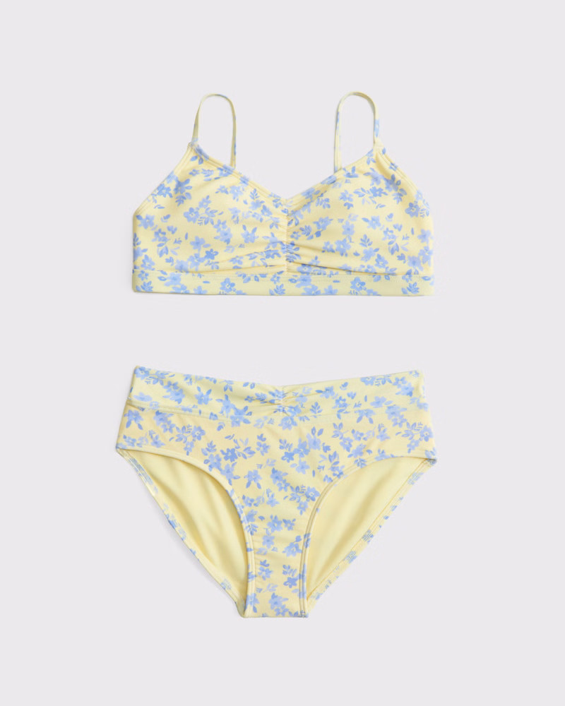cinched triangle two-piece swimsuit | Abercrombie & Fitch (US)