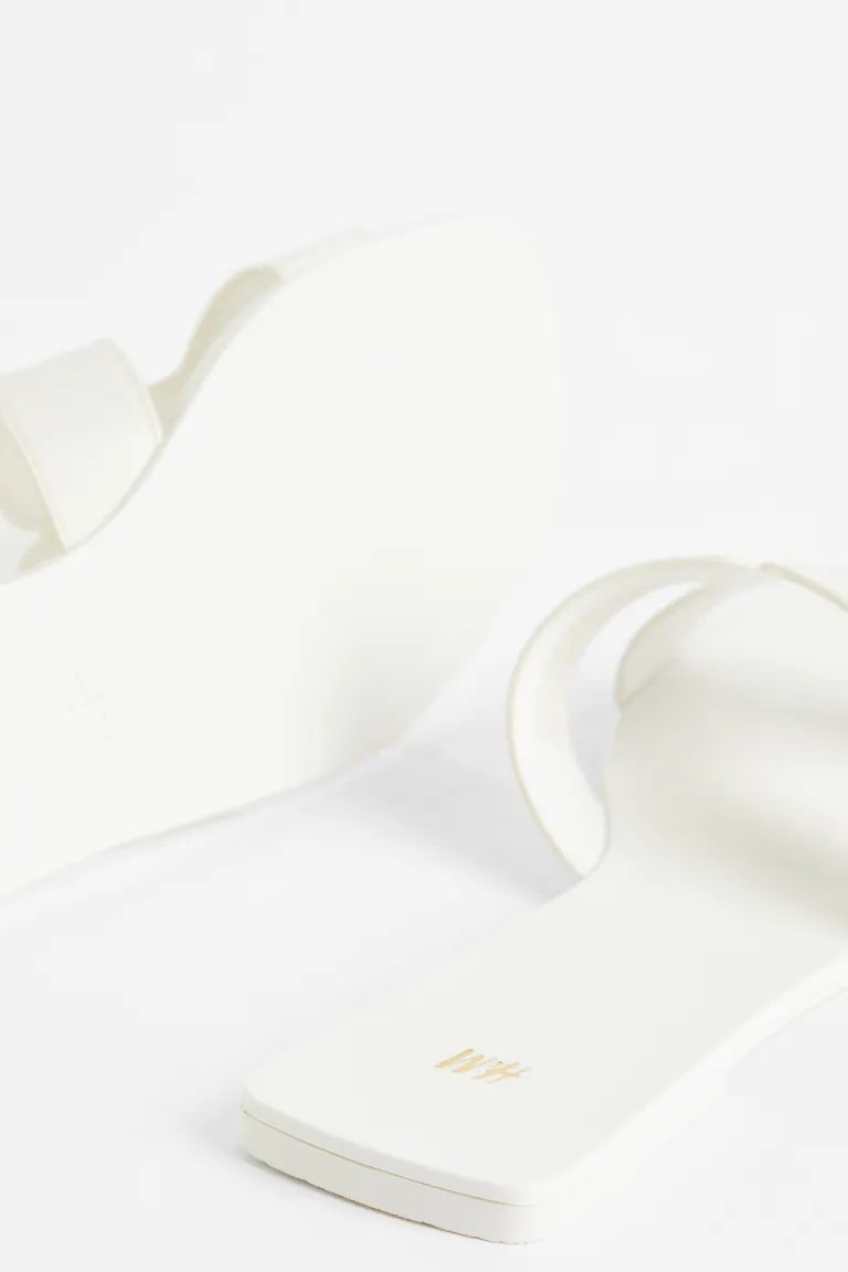 Slides - White - Ladies | H&M US | H&M (US + CA)