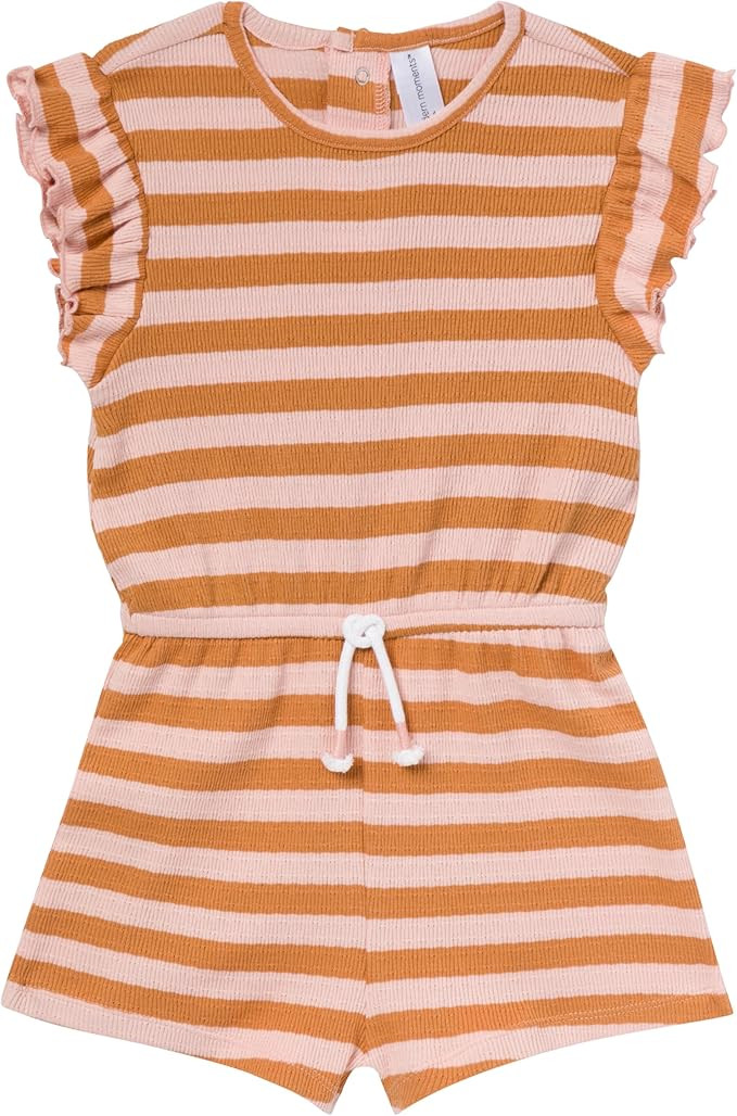 Modern Moments by Gerber baby-girls Flutter Sleeve Romper | Amazon (US)