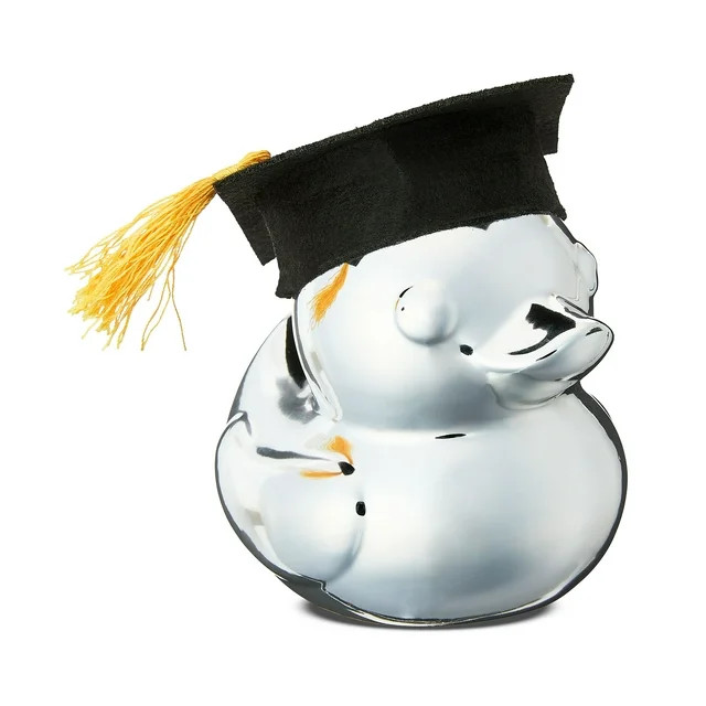 Graduation Silver Duck Novelty Decor with Tassel Cap, 5.5 in x 6 in, by Way To Celebrate | Walmart (US)