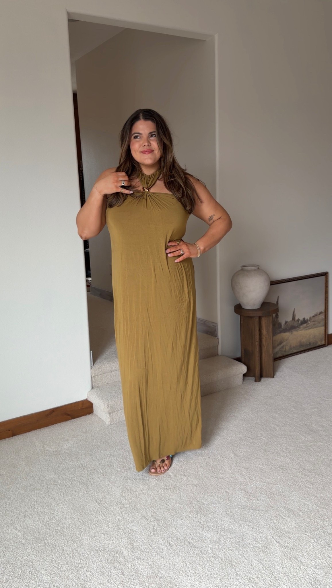 Vacation outfit or spring & summer outfit  I grabbed for spring break. Wearing a size XL  

Might also work as a special event dress or wedding guest dress. Maternity friendly and bump friendly  

#ltksalealert #ltktravel #ltkmidsize