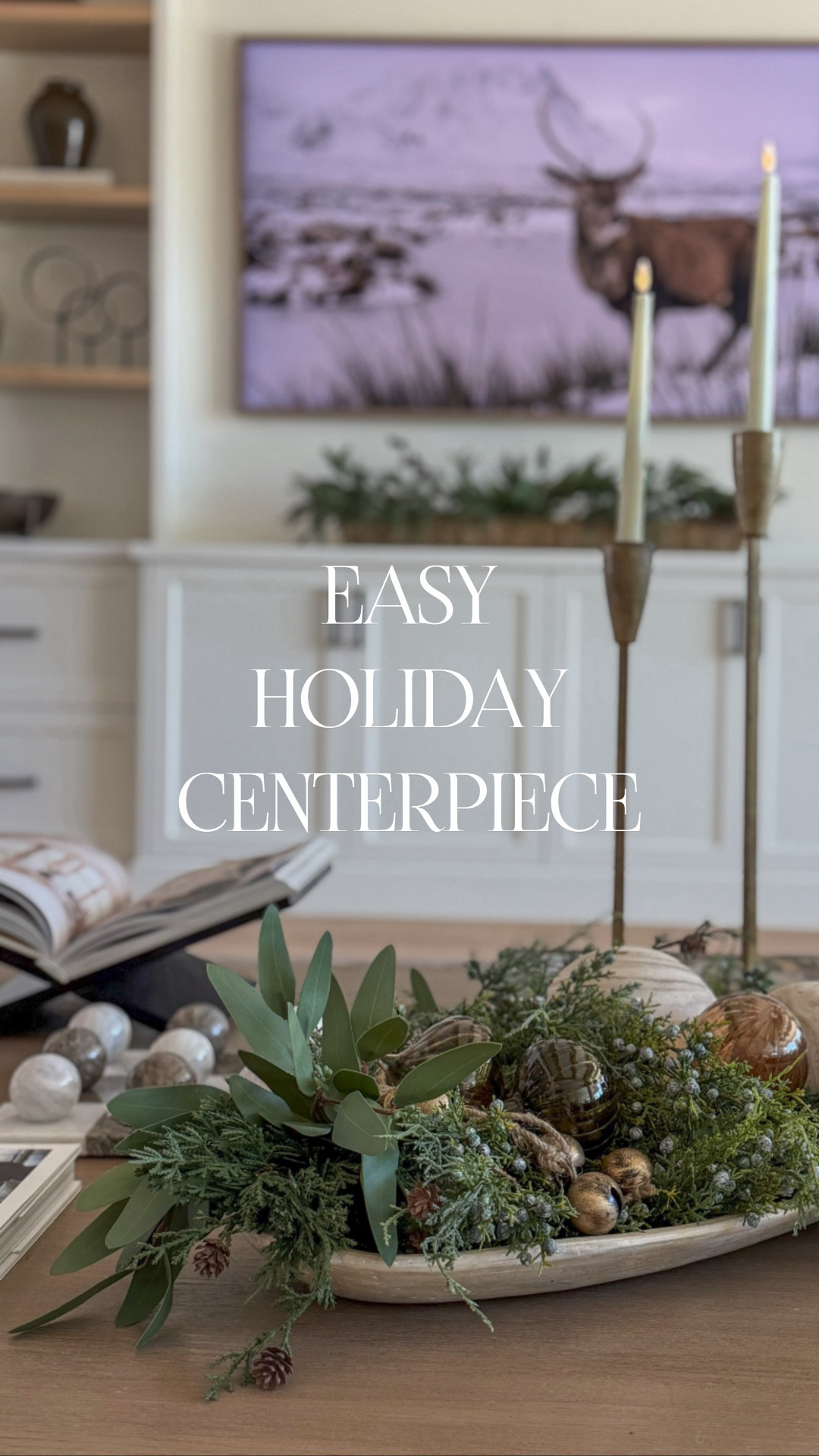 Tried to add as many of the actual links as I could. Also linked similar items.

Such an easy decor centerpiece to make for the holidays. Perfect for your coffee table, island or dining table.

Holiday stems
Juniper stems
Cedar stems
Large decorative tray
Amazon find
Target ornaments
Bells

#LTKHoliday #LTKSeasonal #LTKStyleTip