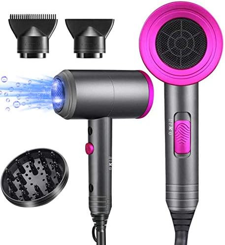 Ionic Hair Dryer, 1800W Professional Blow Dryer (with Powerful AC Motor), Negative Ion Technolog, 3  | Amazon (US)