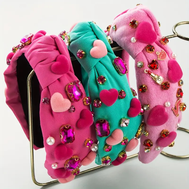 Valentine's Day Solid Color Headband Cross Top Knot Hair - Temu | Temu Affiliate Program