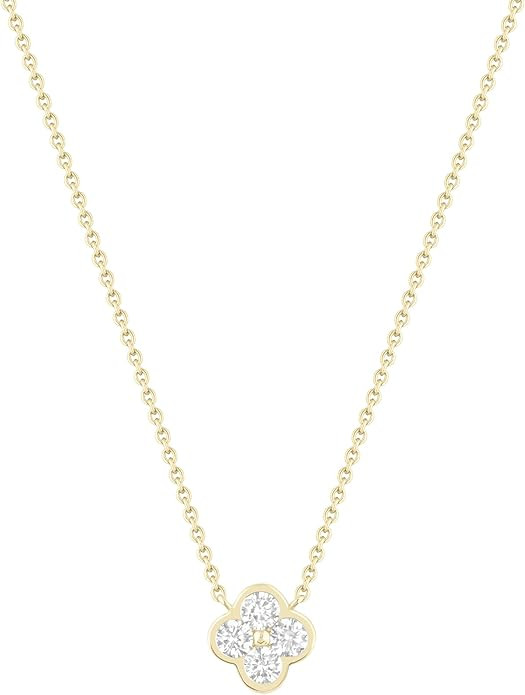 Camilla Clover Necklace - 14kt Gold Plated Necklace for Women, Elegant Dainty Layering Necklace, ... | Amazon (US)