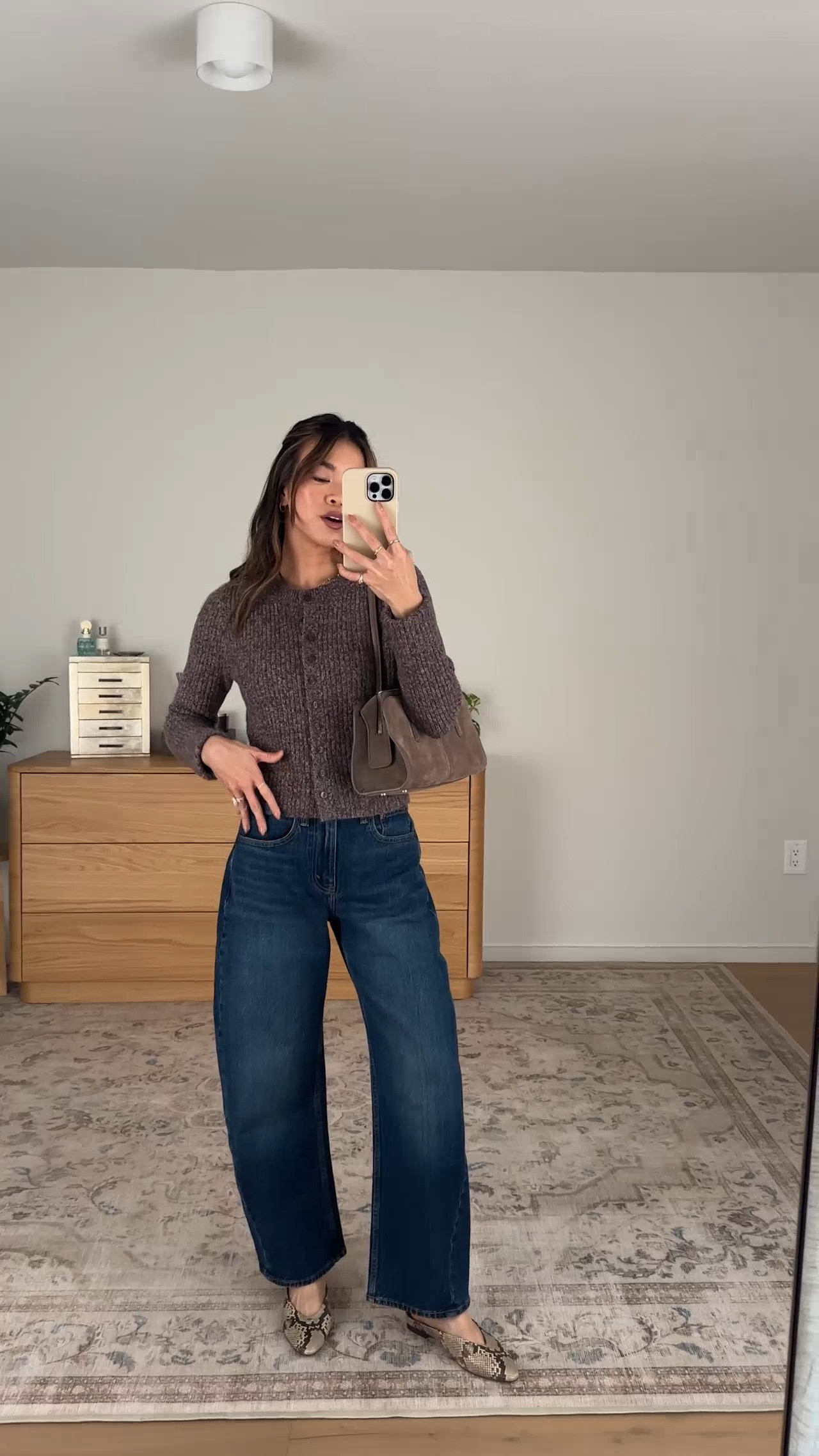 I love that these @abercrombie jeans come in a short inseam!
Use the stackable Abercrombie discount code AFCHLOE for an extra 15% off🤎

Sizing info:
-Abercrombie High Rise Barrel Jean (Size 24 Short in Dark)
-Abercrombie Merino Wool-Blend Shrunken Crew Cardigan (Size XS in Brown)

Fall Abercrombie new arrivals, Abercrombie sweaters, Abercrombie petite pants, Abercrombie petite jeans, Abercrombie fall sweater, Abercrombie petite sweater, Petite style, petite fashion, mom outfit, mom style, petite pants, petite outfit ideas, petite outfits, best pants for petite, petite denim, vacation outfits, fall outfits, fall style, fall trends, fall looks fall outfit ideas, Abercrombie try on, fall jeans, fall lookbook, fall outfits, 

**Use code AFCHLOE to get an additional 15% off almost everything in stores and online at checkout from September 10, 2026 to September 14, 2026 in US/CA. Exclusions apply. See details online.

#LTKootd #LTKSeasonal #LTKPetite