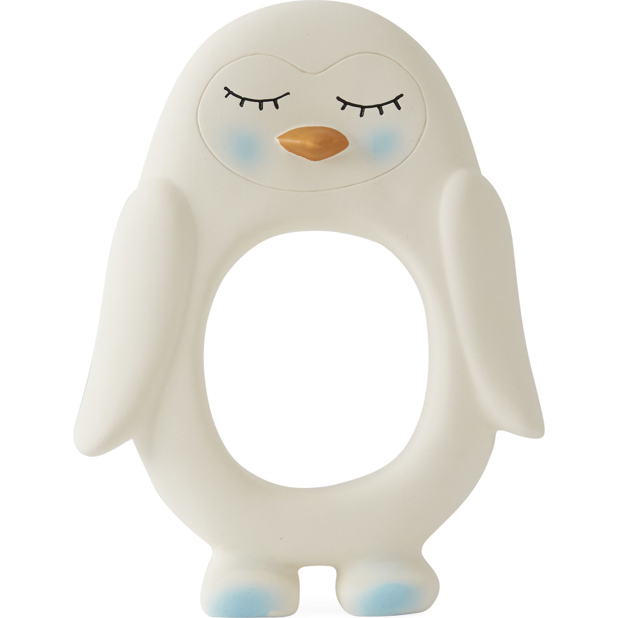 Penguin Baby Teether, White | Maisonette