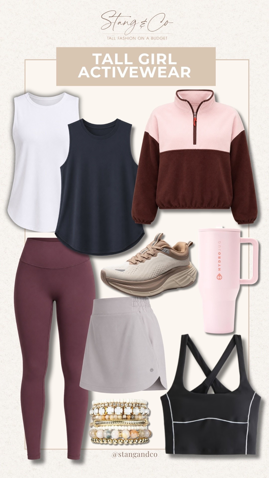 Tall girl activewear finds for workouts, walks and everything in between. From long leggings and easy tanks to layers, sneakers and a sporty skort, these are great pieces to mix and match.

tall girl activewear, tall leggings, workout clothes, women’s activewear, workout tanks, athletic skort, fleece pullover, walking shoes, gym outfit, tall girl workout clothes, stangandco

#LTKActive #LTKTall #LTKootd
