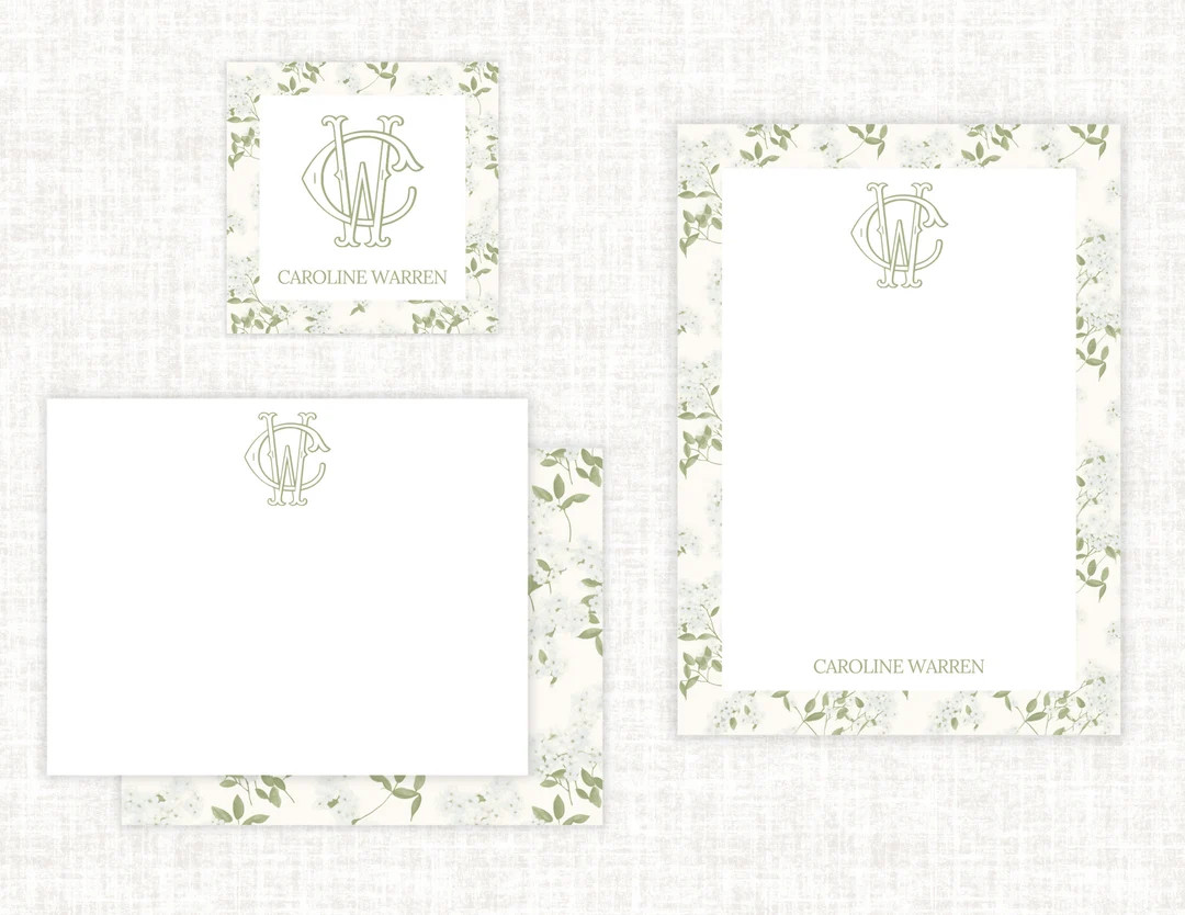Personalized Stationery Gift Set, Classic Monogram Stationery, Custom Gift for Her, Mother's Day ... | Etsy (US)