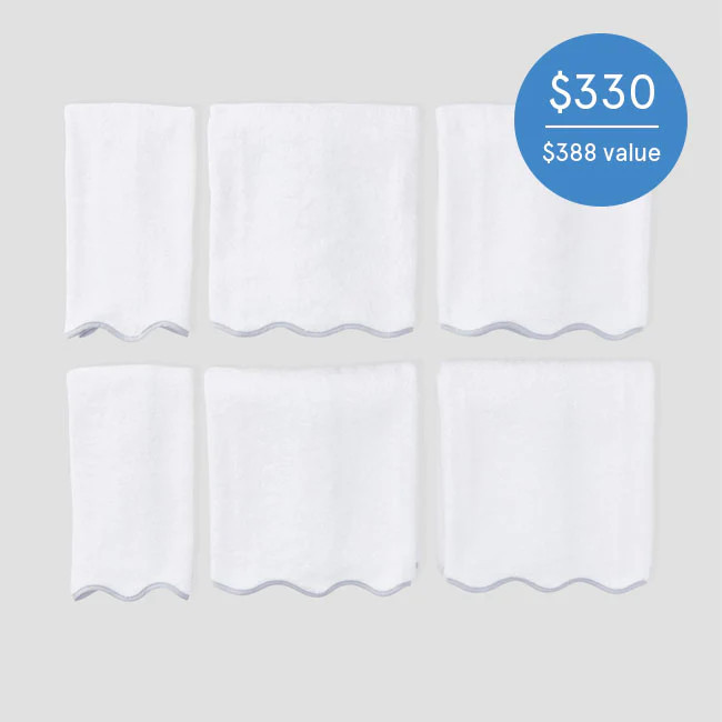 Scallop Starter Pack (6 pieces) | Weezie Towels