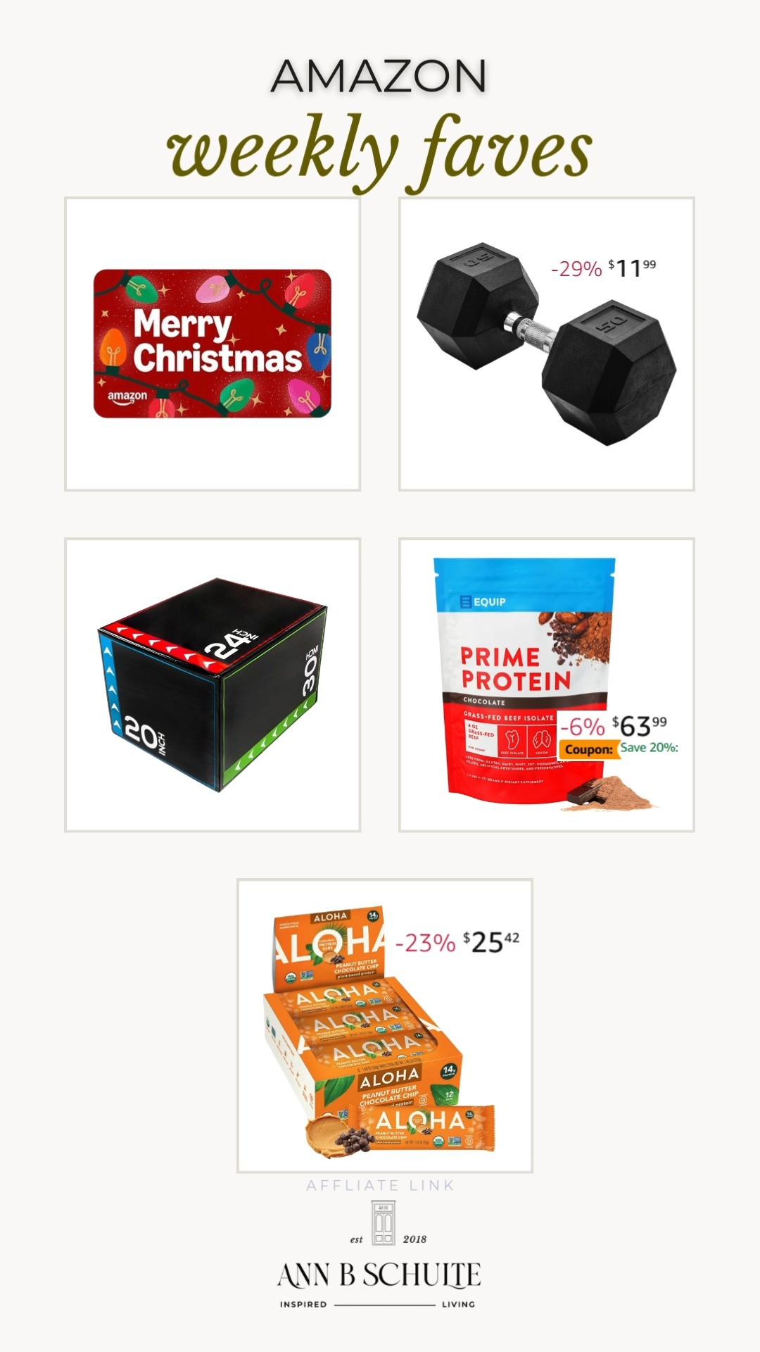 Check out these top picks from Amazon this week! From fitness gear to delicious snacks, there's something for everyone. Get yours now! 💪🍫 #AmazonWeekly #Favorites #GiftIdeas 

 #LTKActive #LTKSaleAlert