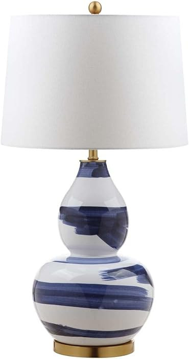 SAFAVIEH Lighting Collection Aileen Abstract Blue/ Gold Brushstroke 33-inch Bedroom Living Room H... | Amazon (US)