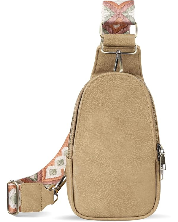 KFXFENQ Sling Bag for Women PU Leather Sling Bag Small Crossbody Sling Backpack Multipurpose Ches... | Amazon (US)