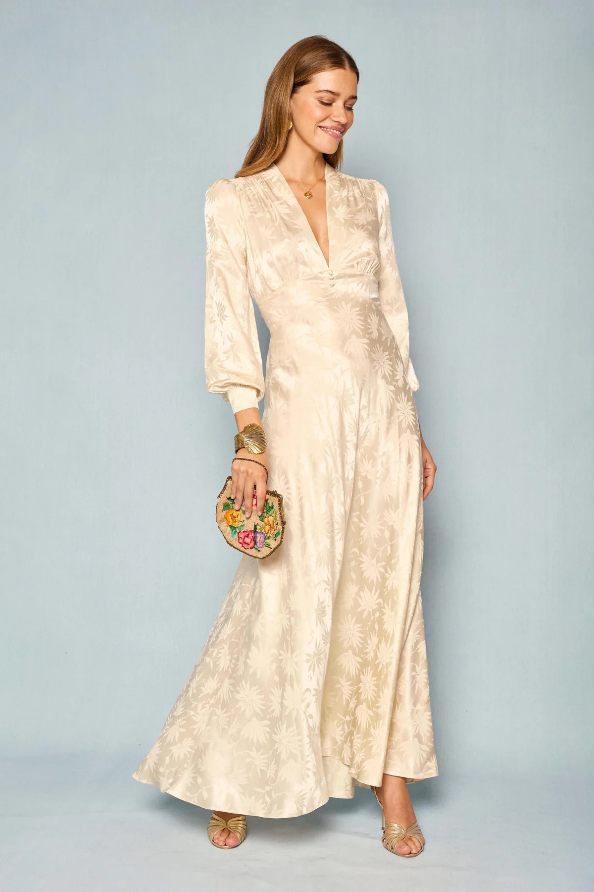 Emory - Daisy Jacquard Champagne | Rixo