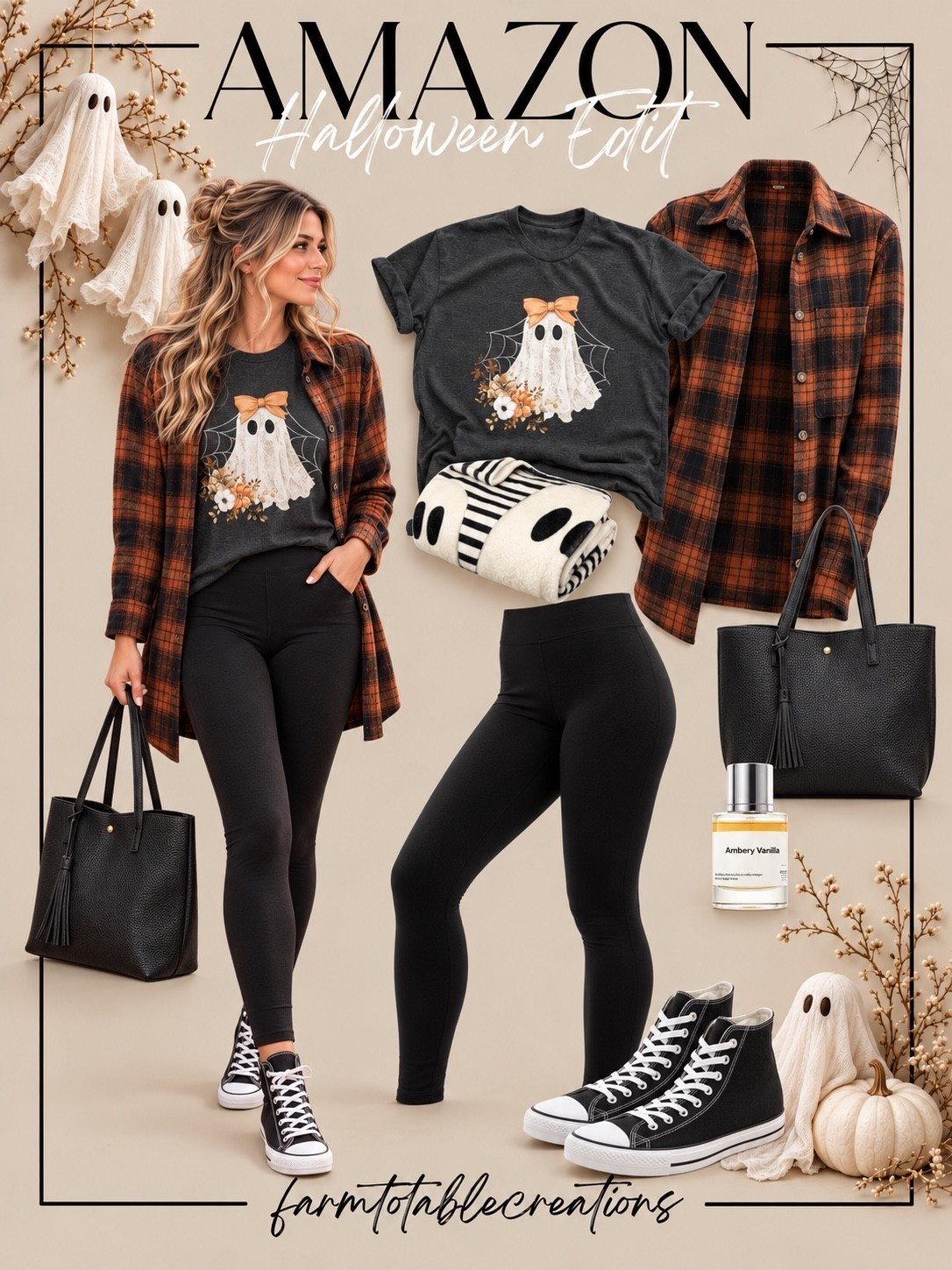 Amazon Casual Halloween Outfit 👻🍂

This Amazon Halloween outfit is perfect for a casual spooky-season day. The ghost graphic tee adds a cute festive touch, while the rust plaid overshirt, black leggings, and classic high-top sneakers keep the look comfortable and easy to wear.

I love this for pumpkin carving, school events, handing out candy, a casual Halloween party, or an October coffee run. Add a black tote and a cozy blanket for the ultimate laid-back fall look.

Follow @farmtotablecreations on Instagram for more cozy home finds and trending decor.

#LTKStyle #LTKFashion #AmazonFashion #AmazonFinds #AmazonStyle #HalloweenOutfit #SpookySeason #GhostShirt #CasualHalloween #FallOutfit #PlaidShirt #LeggingsOutfit #OctoberStyle #HalloweenFashion #CozyFallStyle

#LTKOver40 #LTKSeasonal #LTKmomlife