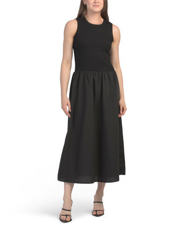 Dropped Waist Cotton Maxi Dress For Women, Cotton/Polyester | TJ Maxx