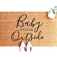 Winter Mat, Baby its cold outside, Christmas doormat, Winter Decor, Christmas Decor, Funny Christmas Doormat, Christmas Music, SKUD52 | Etsy (US)