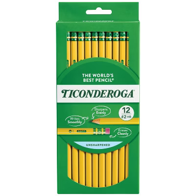 Ticonderoga 12ct Pencil Yellow | Target