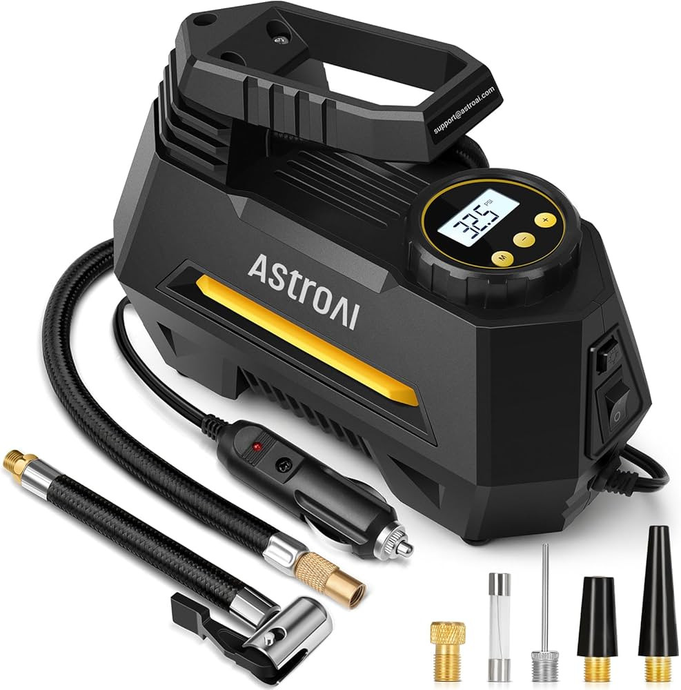 AstroAI Tire Inflator Portable Air Compressor Air Pump for Car Tires - Car Accessories, 12V DC Auto  | Amazon (US)