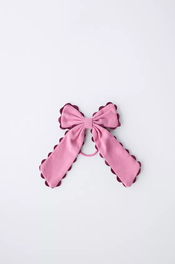 RUFFLE BOW BOBBY PIN HAIR TIE | Zara US