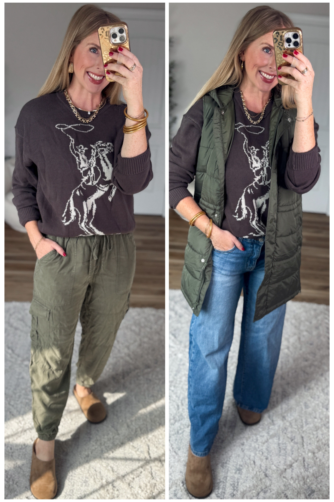 2 ways to style this horse sweater from Walmart

#LTKootd