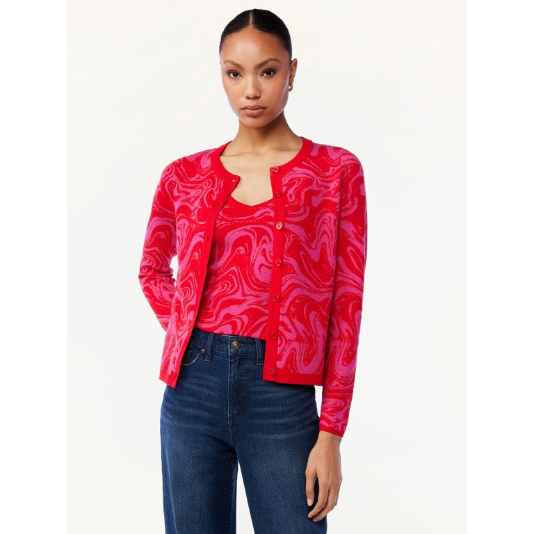 Scoop Women's Button Front Cardigan Sweater | Walmart (US)