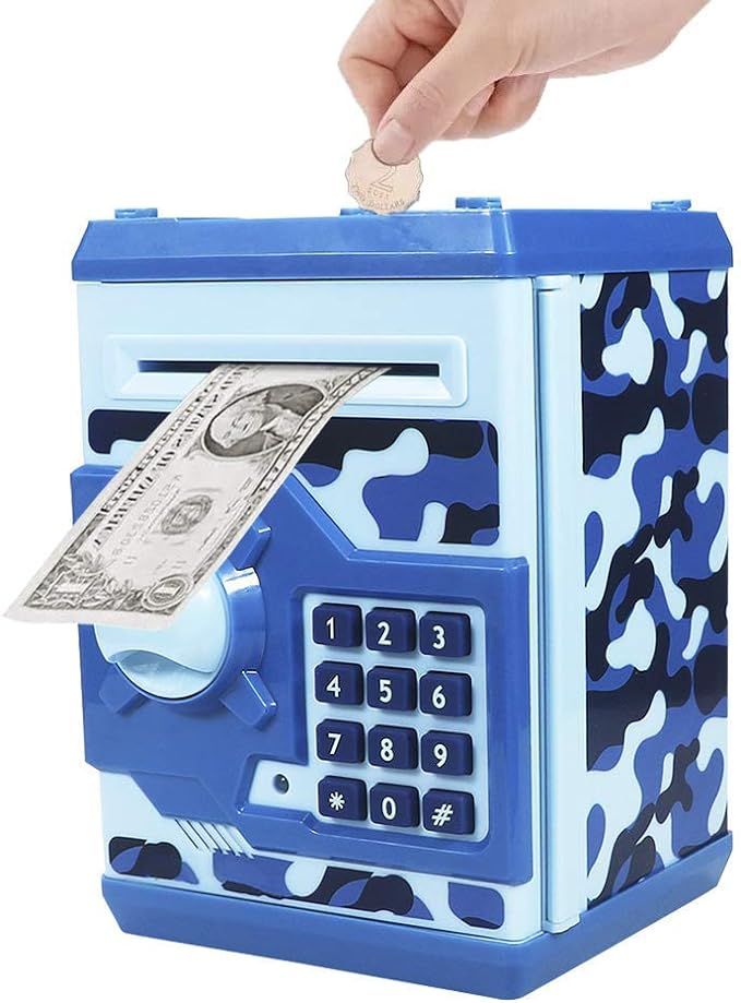 Totola Piggy Bank Electronic Mini ATM for Kids Baby Toy, Safe Coin Banks Money Saving Box Passwor... | Amazon (US)