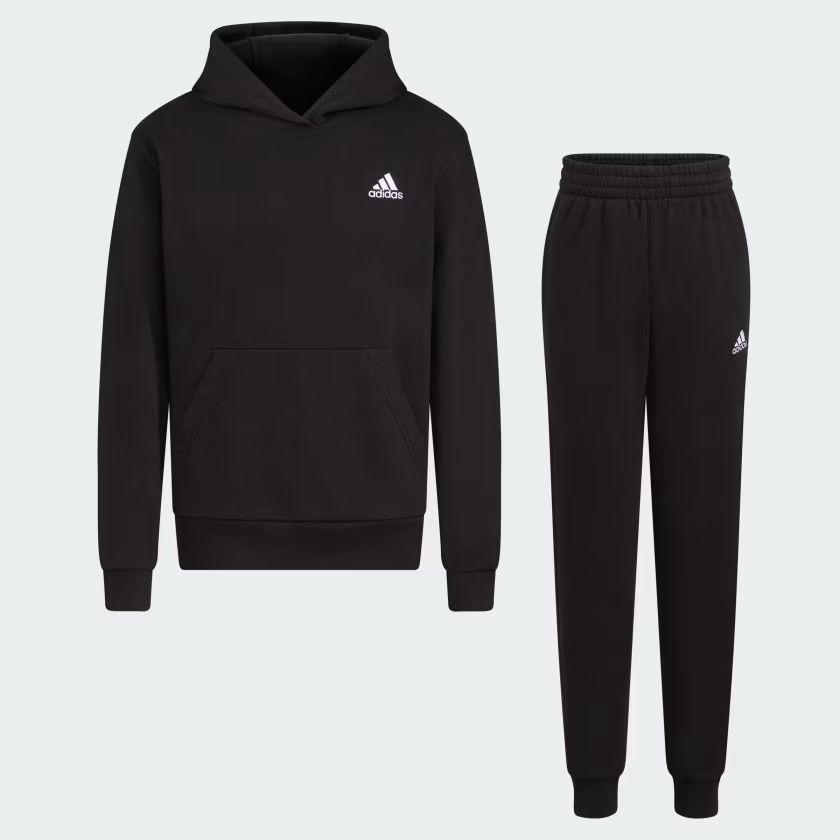 Two-Piece Long Sleeve Hooded Pullover & Elastic Waistband Jogger Set | adidas (US)