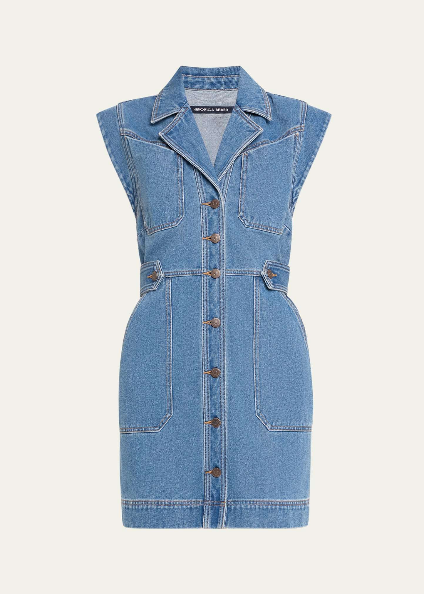 Veronica Beard Jax Denim Mini Dress | Bergdorf Goodman