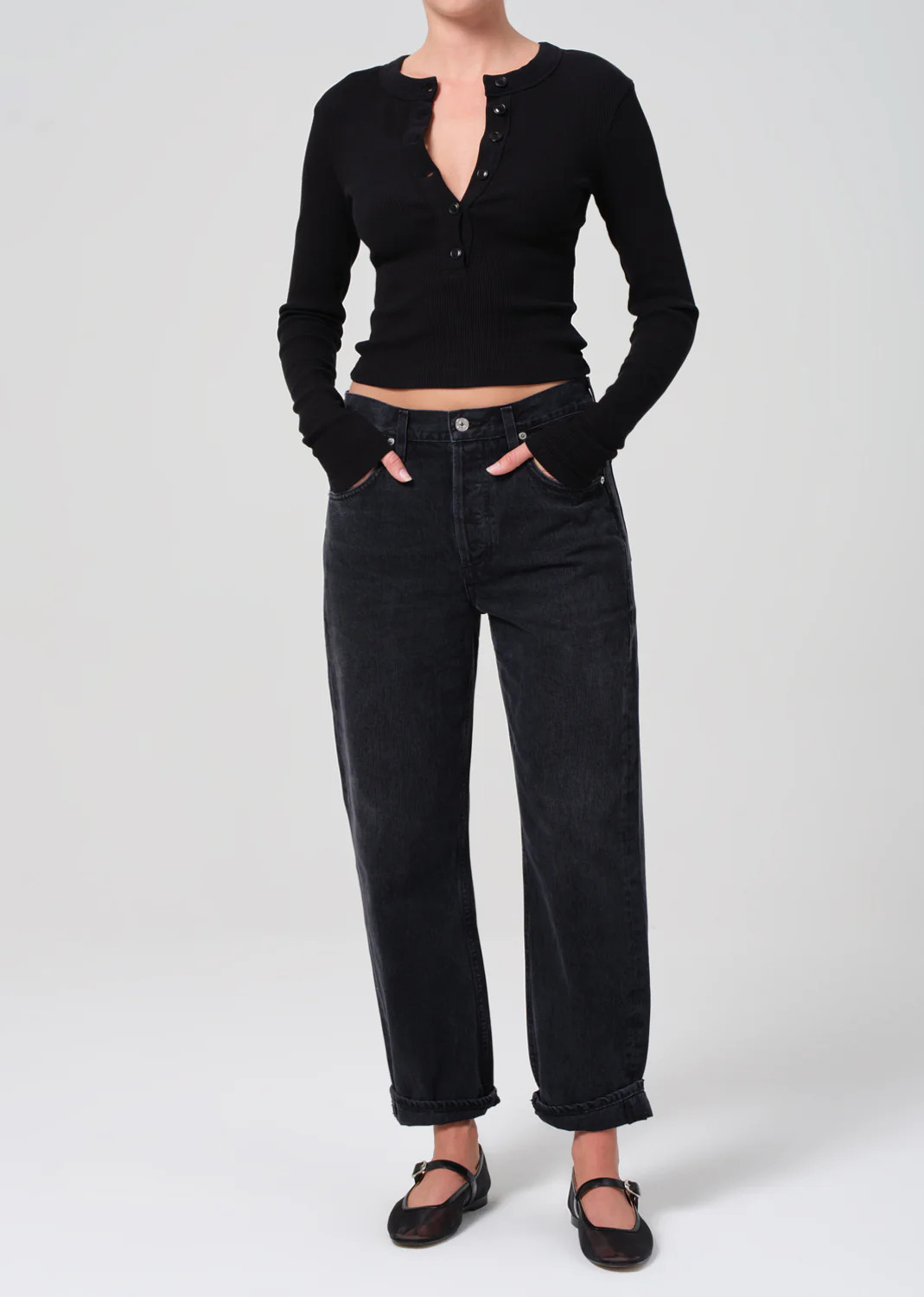 Dahlia Bow Leg Baby Roll in Stonington | Citizens of Humanity